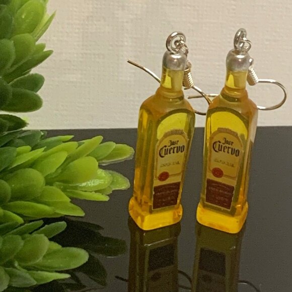 Tequila Earrings, Alcohol Earring, Liquor Earring, Jose Cuervo earring, Gift Ide - Picture 2 of 4